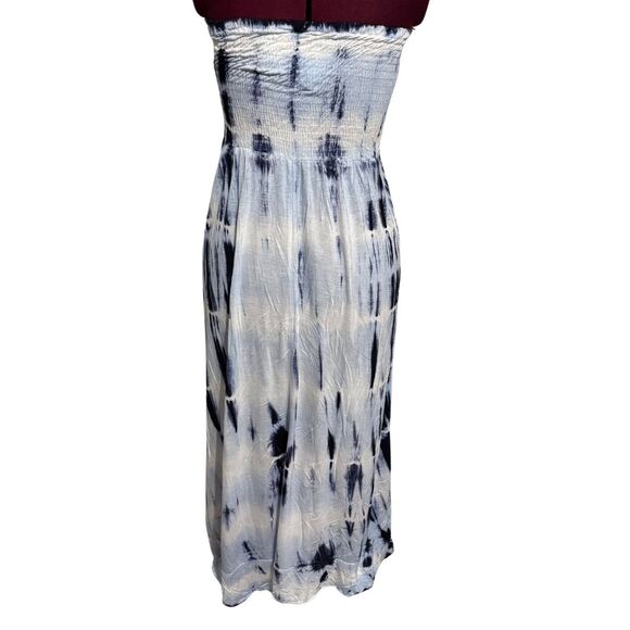 Raviya Blue and White Tie-Dye Halter Swim Coverup Dress - Picture 6 of 7